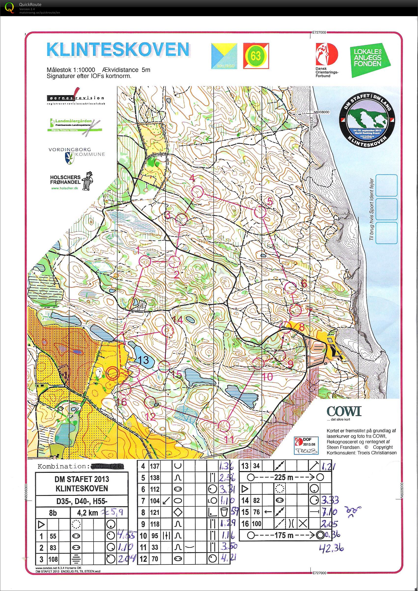 DM-Stafet 2013 - Klinteskoven - 1. tur - H55 (2013-09-14)