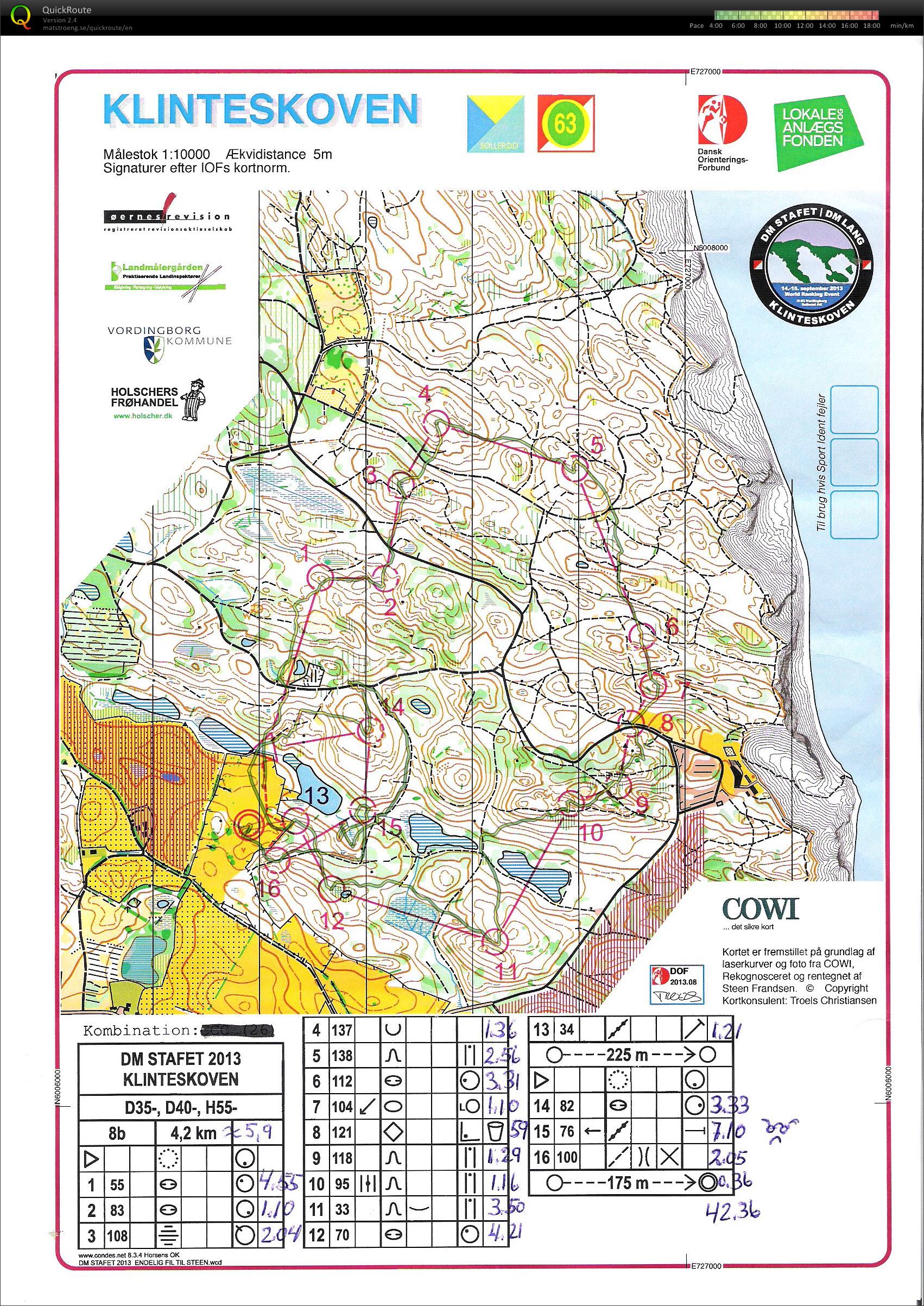 DM-Stafet 2013 - Klinteskoven - 1. tur - H55 (2013-09-14)