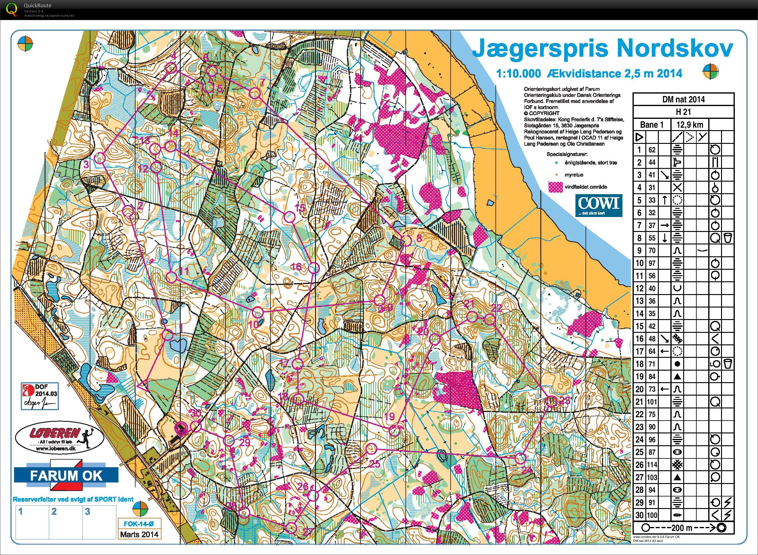 DM Nat 2014, Bane 1: 12,9 km (29/03/2014)