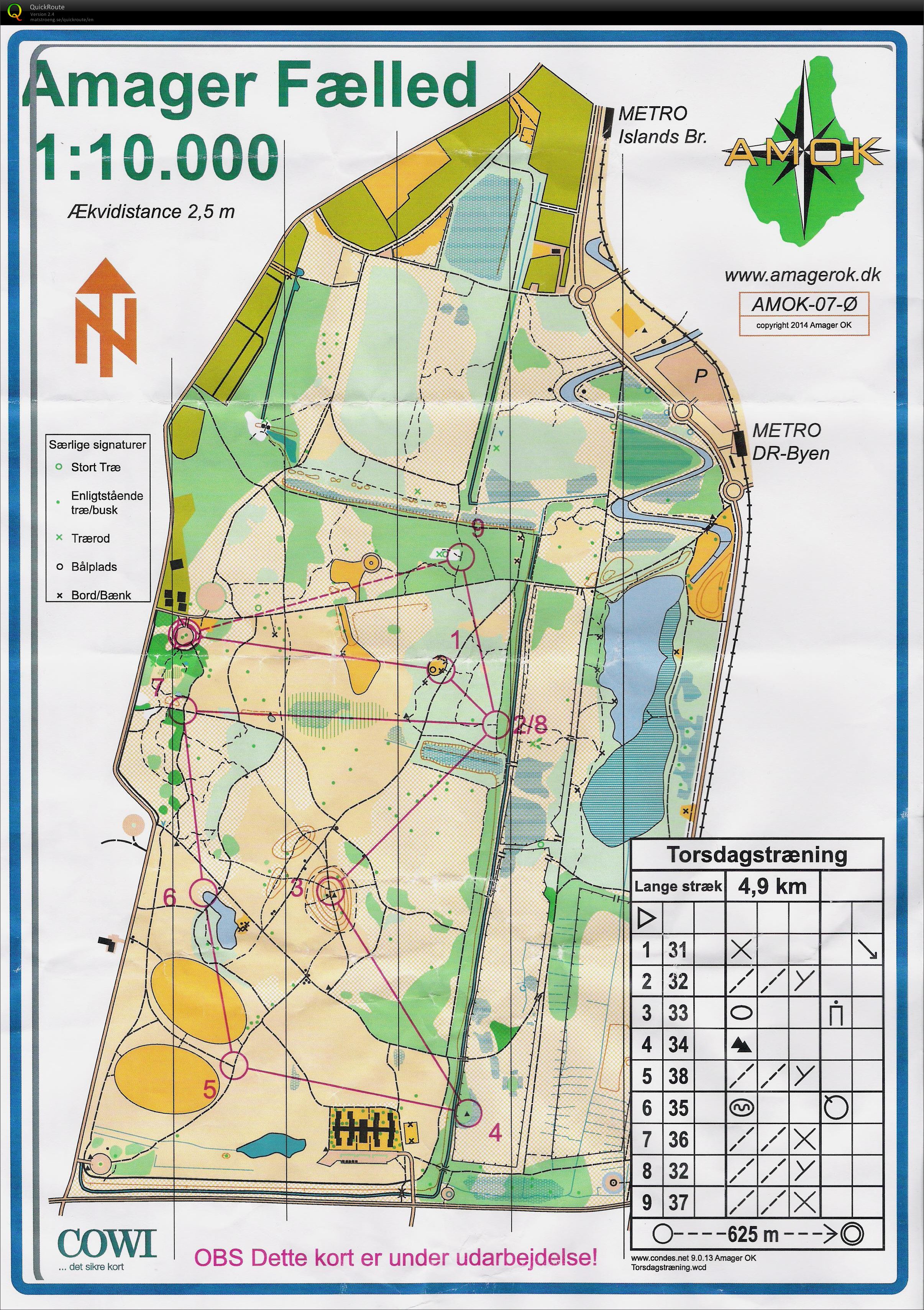 Træningsløb med 'Orienteering Runners Copenhagen' (11/09/2014)