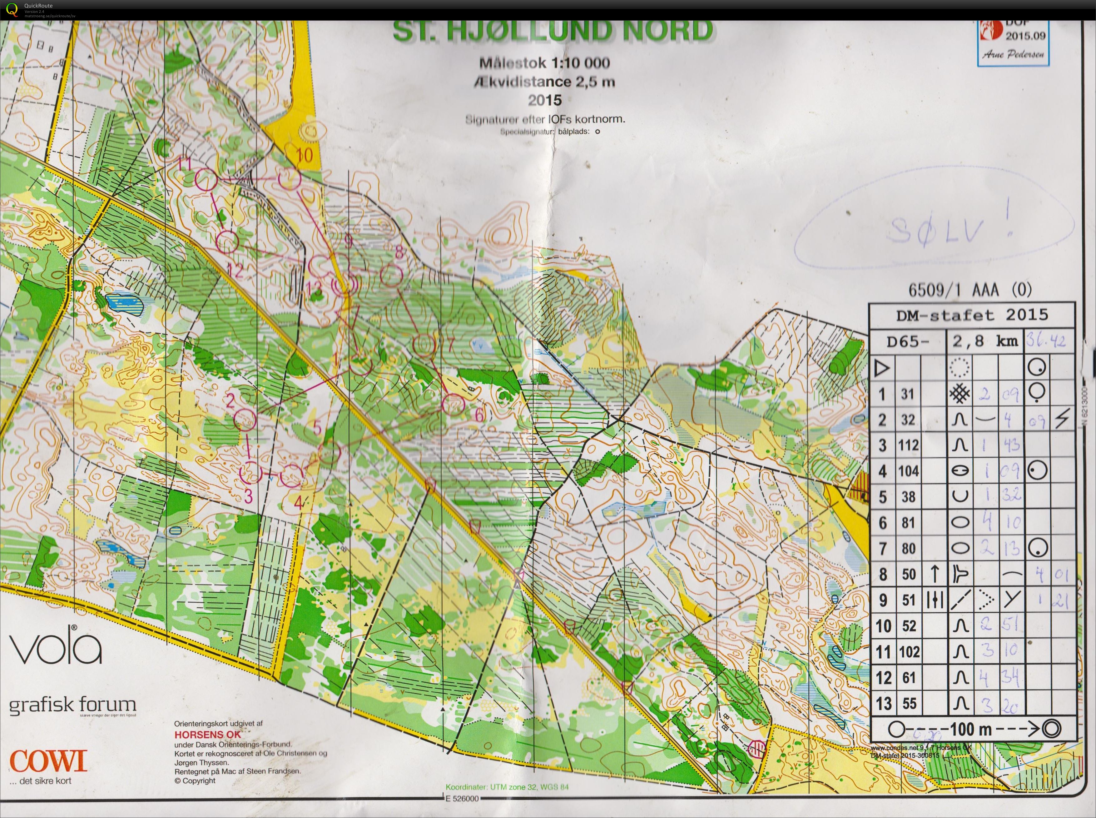 Stafet  D65 1.tur (12-09-2015)