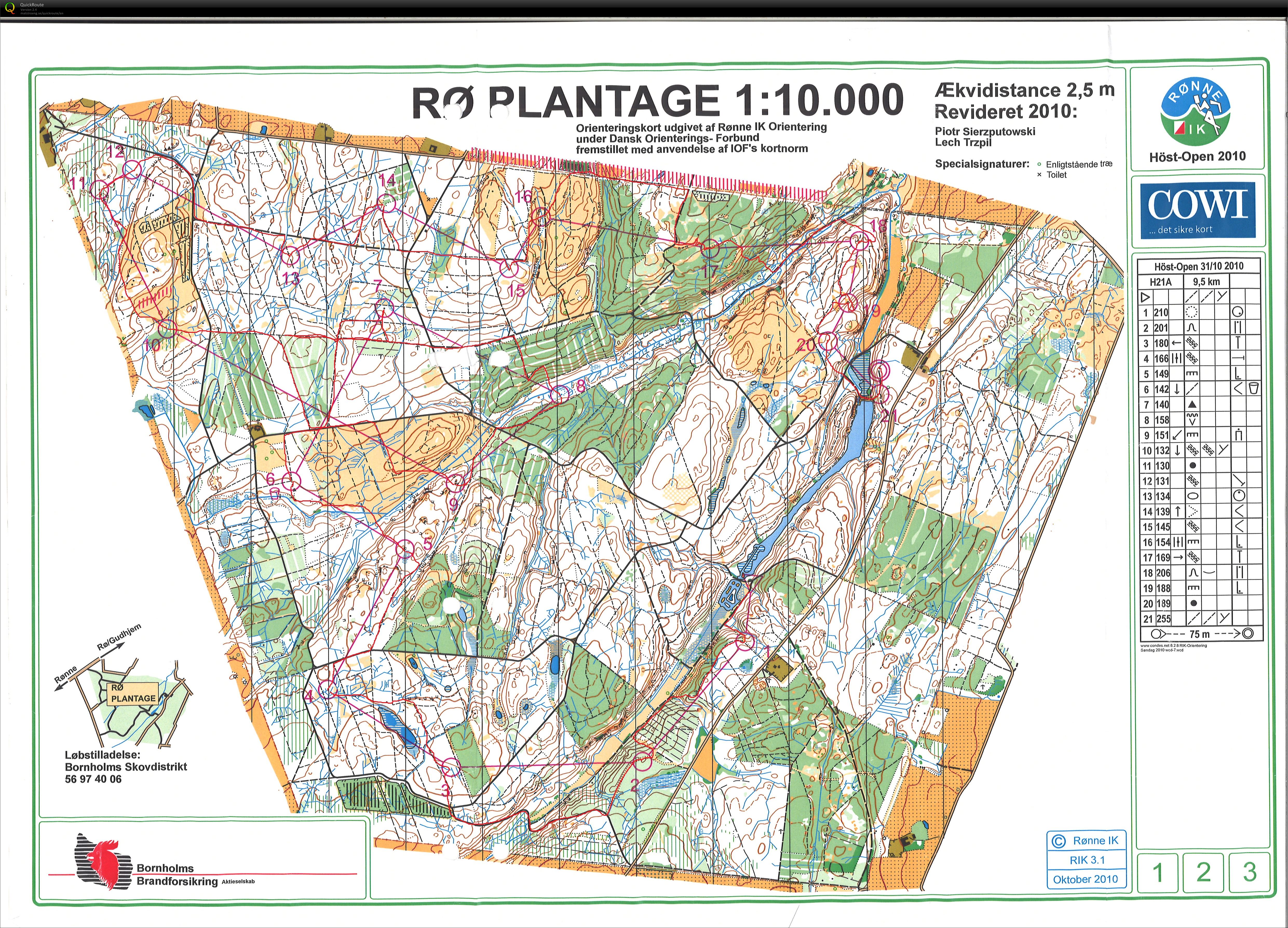 Rø Plantage, Höst-Open 2010 (2010-10-24)