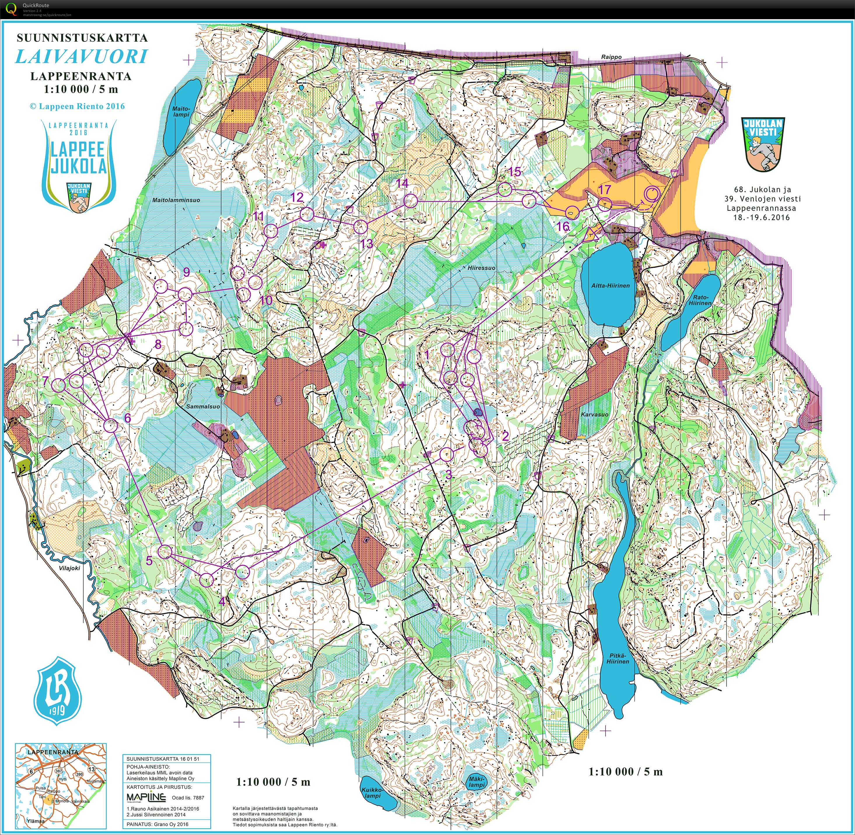 Jukola 2016 Lappeenranta Leg 4 (2016-06-19)