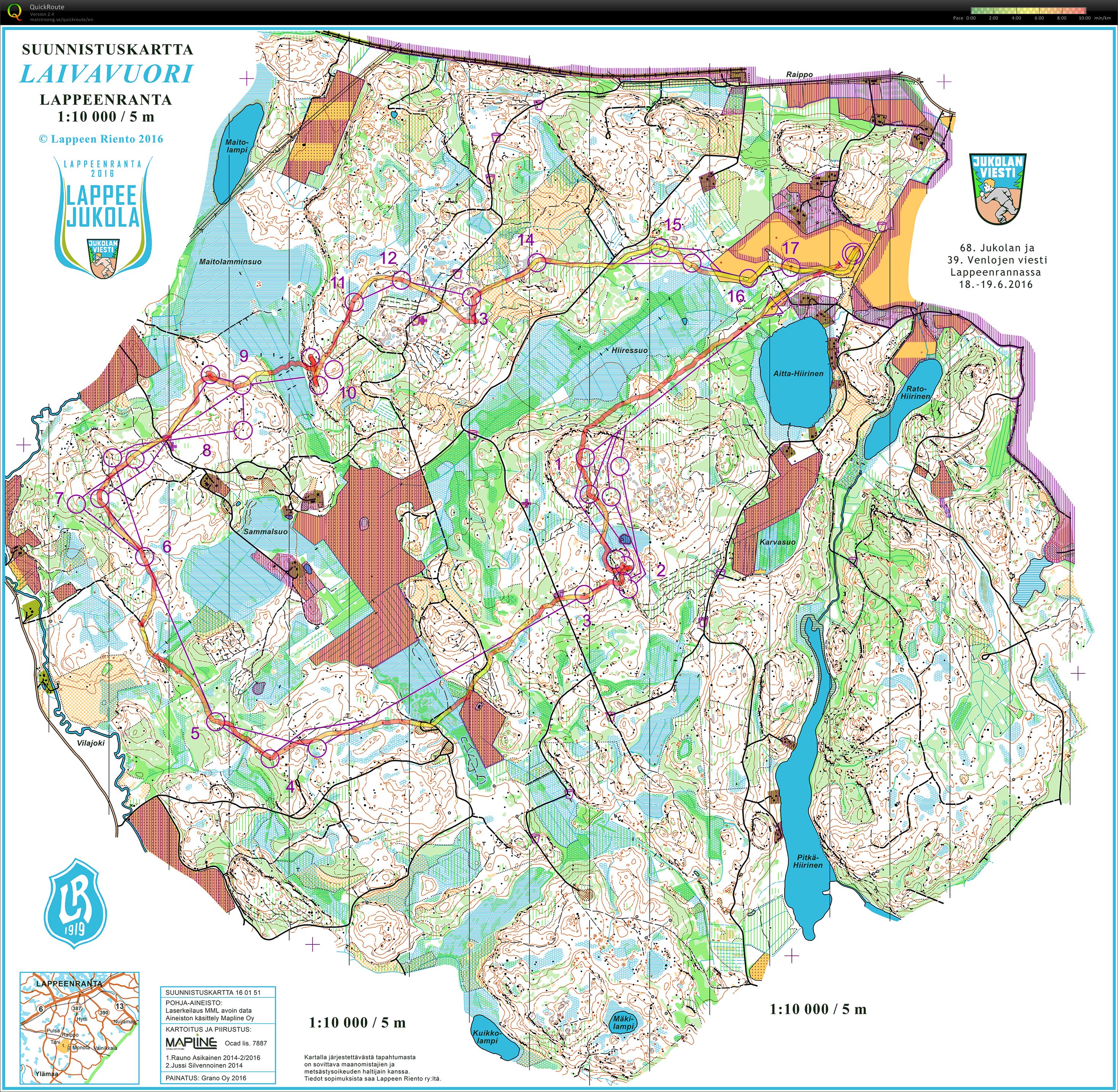 Jukola 2016 Lappeenranta Leg 4 (19-06-2016)