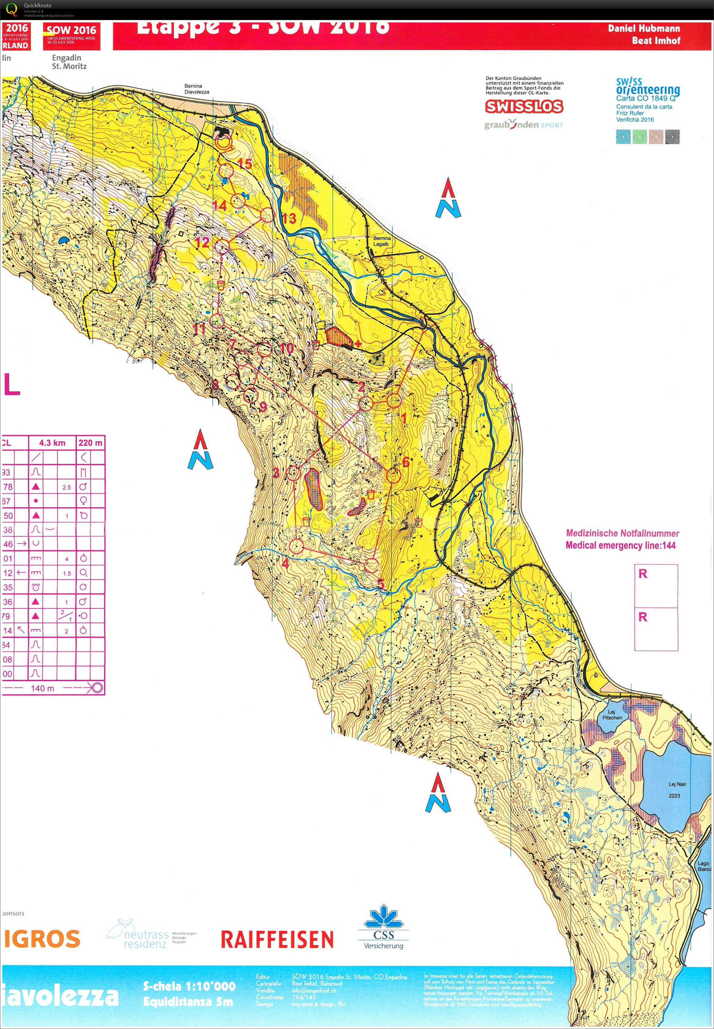 Swiss Orienteering Week 3. etape (19-07-2016)