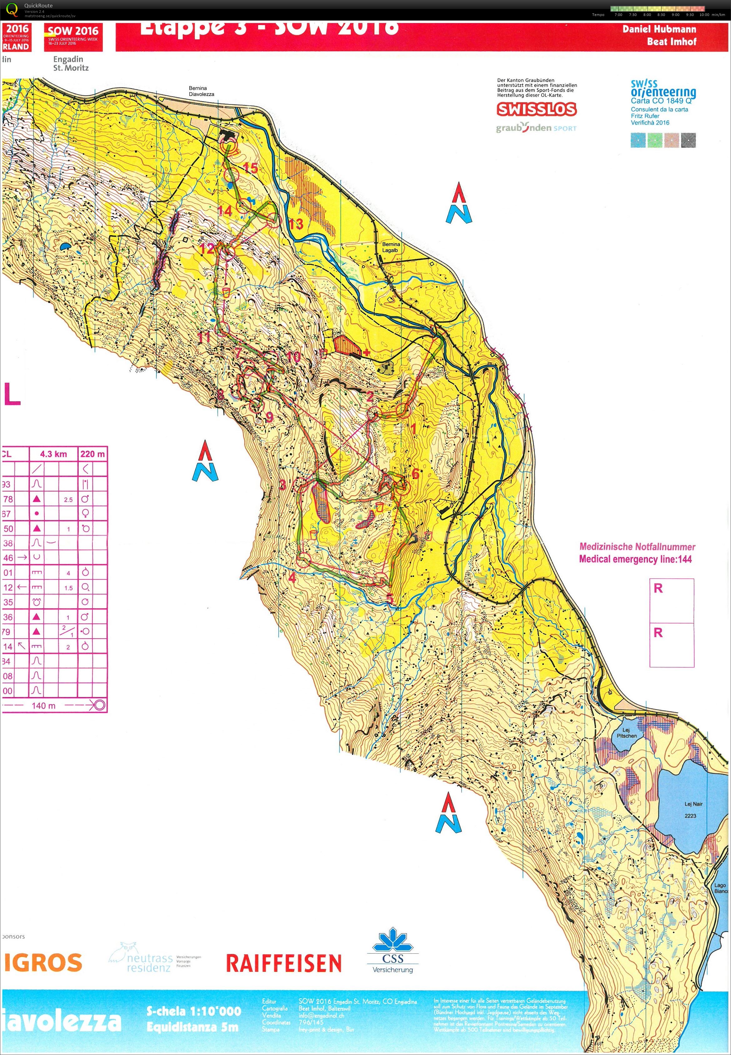 Swiss Orienteering Week 3. etape (19-07-2016)