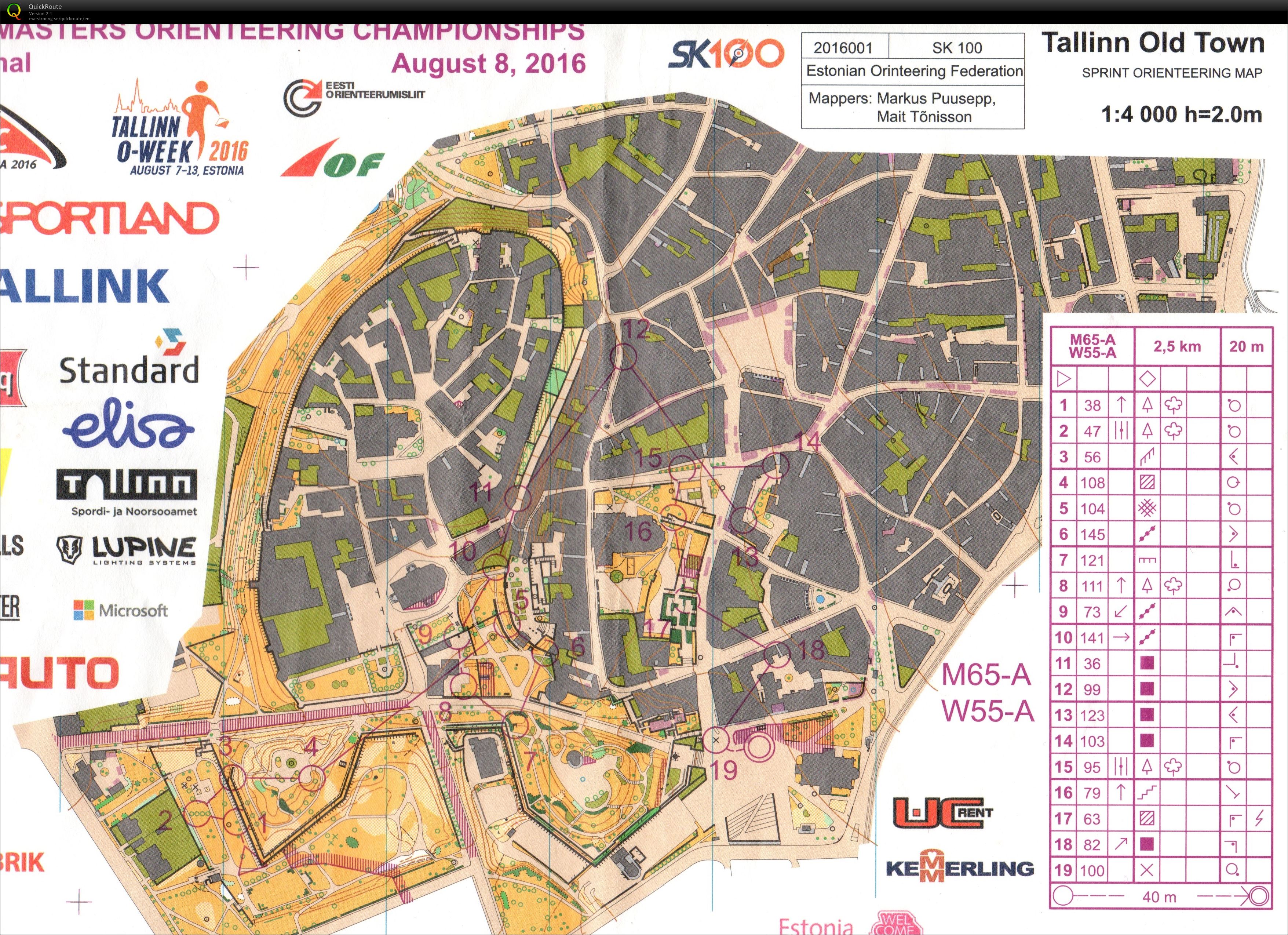 WMOC Sprint Final M65A (08.08.2016)