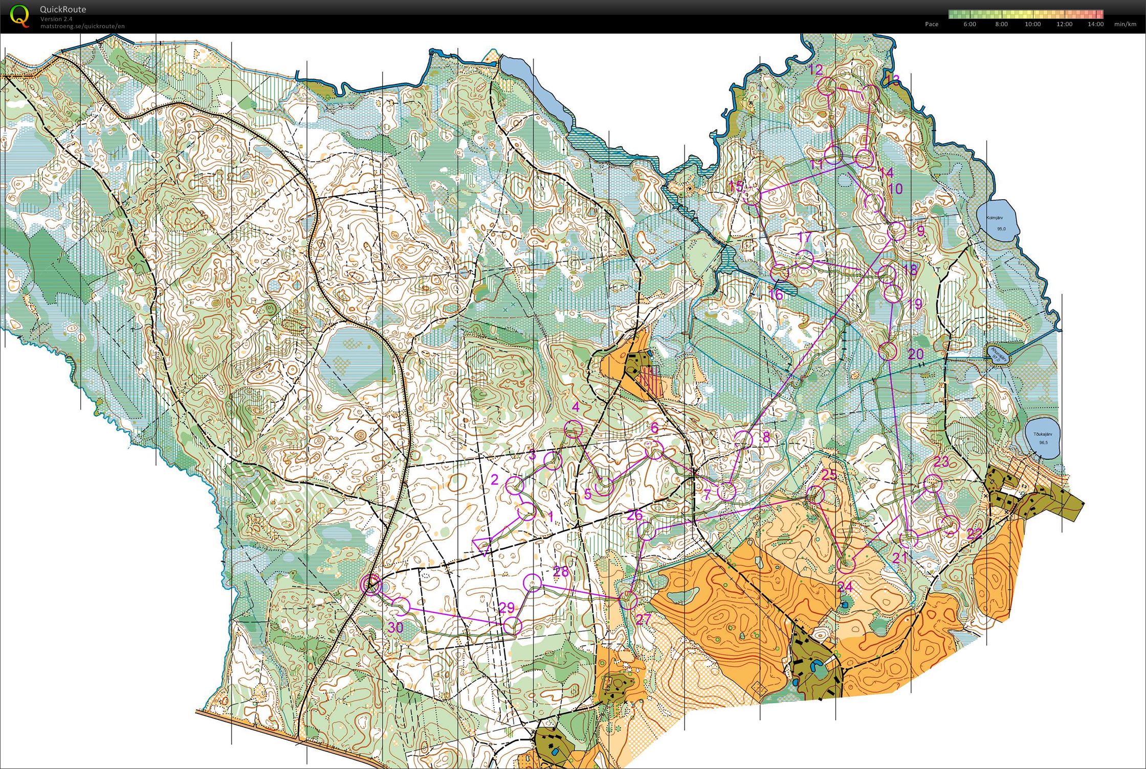 EC træningslejr, o-teknik, kort-lang (2016-10-21)