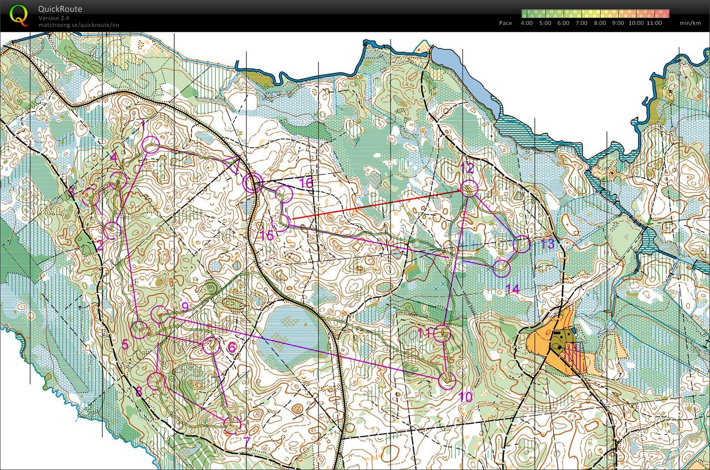 EC træningslejr, o-teknik, mellemdistancekonkurrence (2016-10-20)