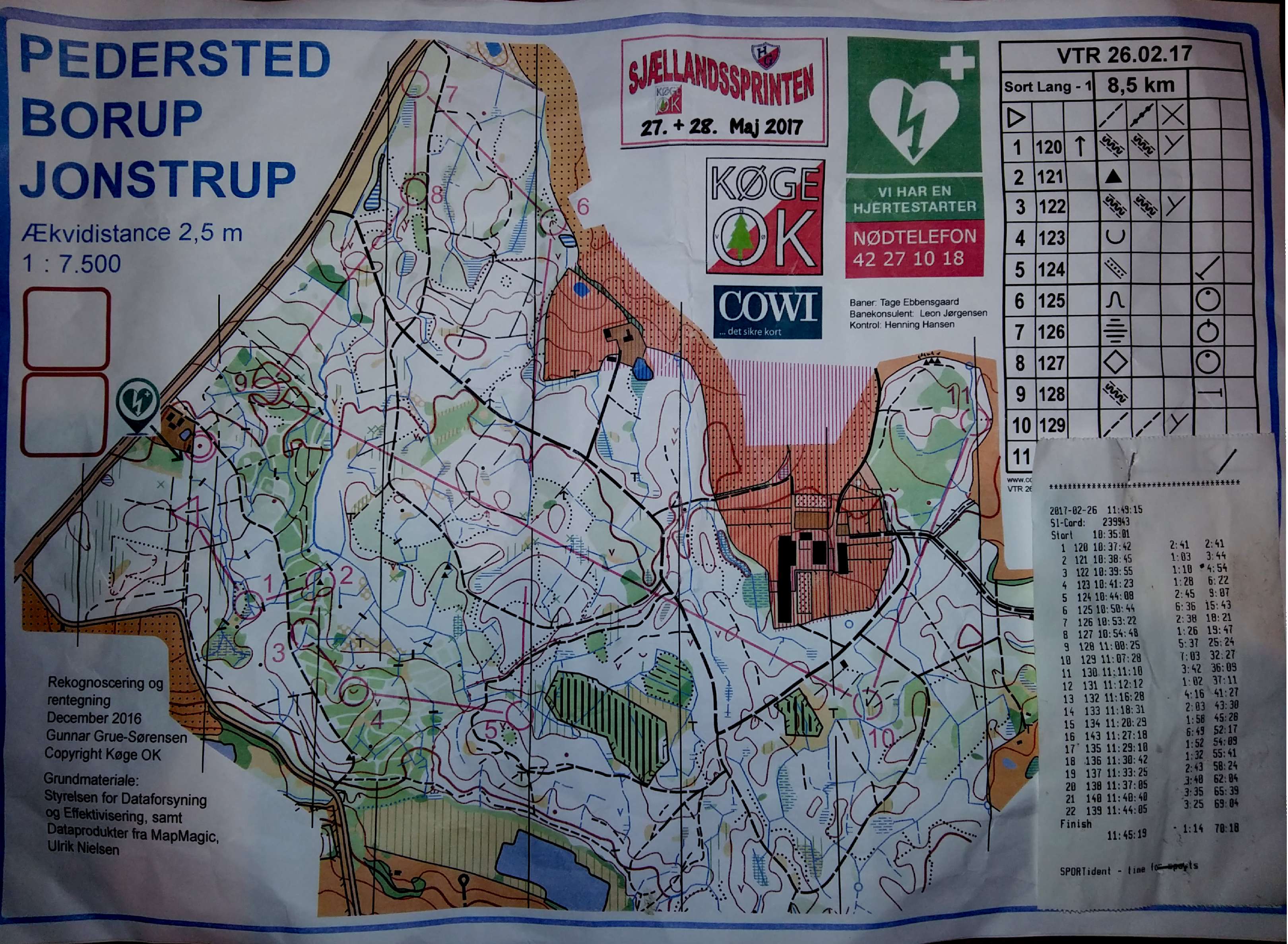 VTR Pedersted Borup Jonstrup, Map 1 (26/02/2017)