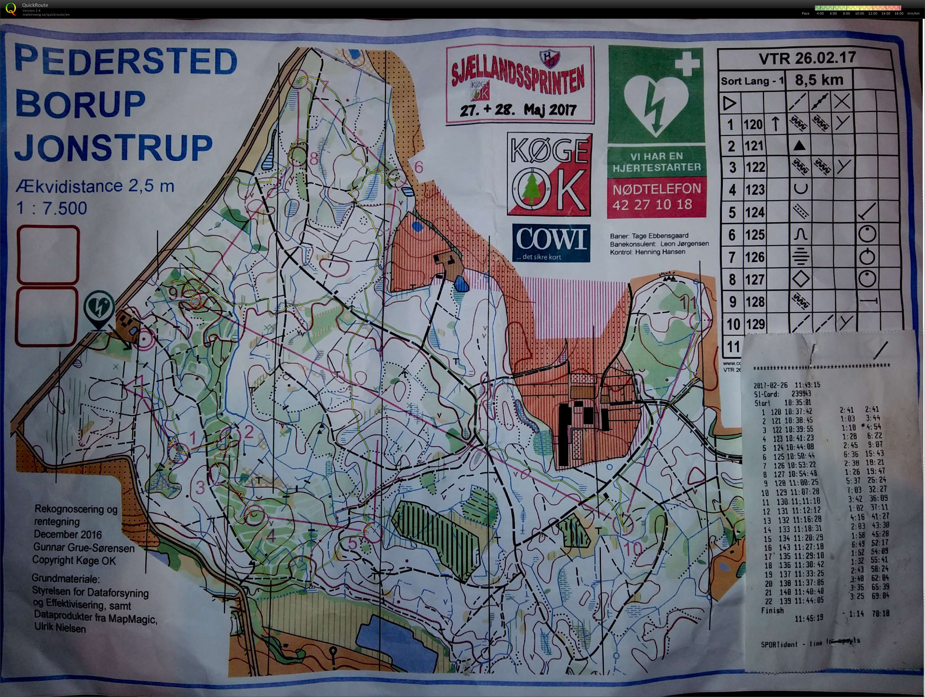 VTR Pedersted Borup Jonstrup, Map 1 (26-02-2017)