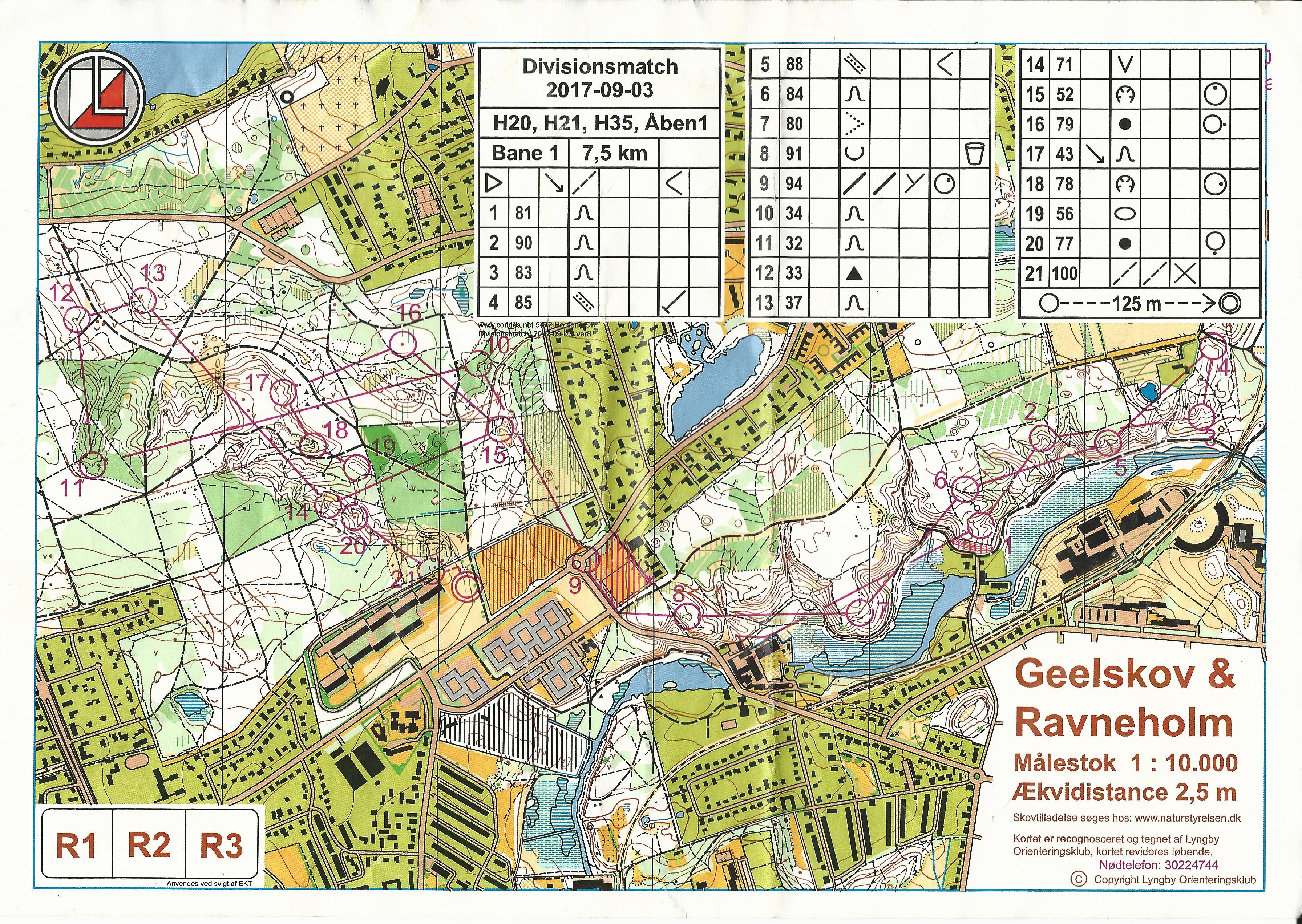 Åbent løb, Geelskov & Ravneholm, Bane 1 (2017-09-03)