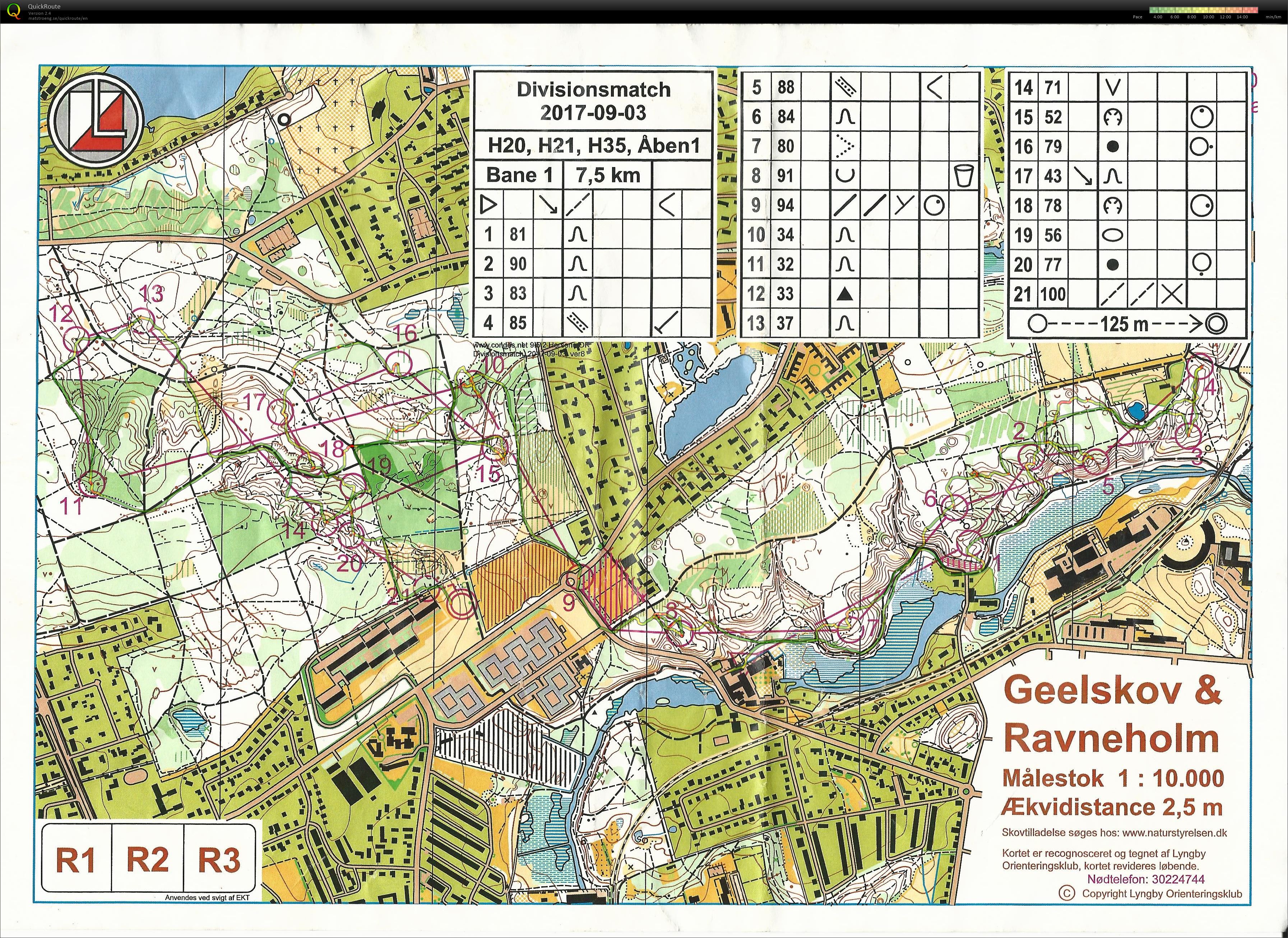 Åbent løb, Geelskov & Ravneholm, Bane 1 (2017-09-03)