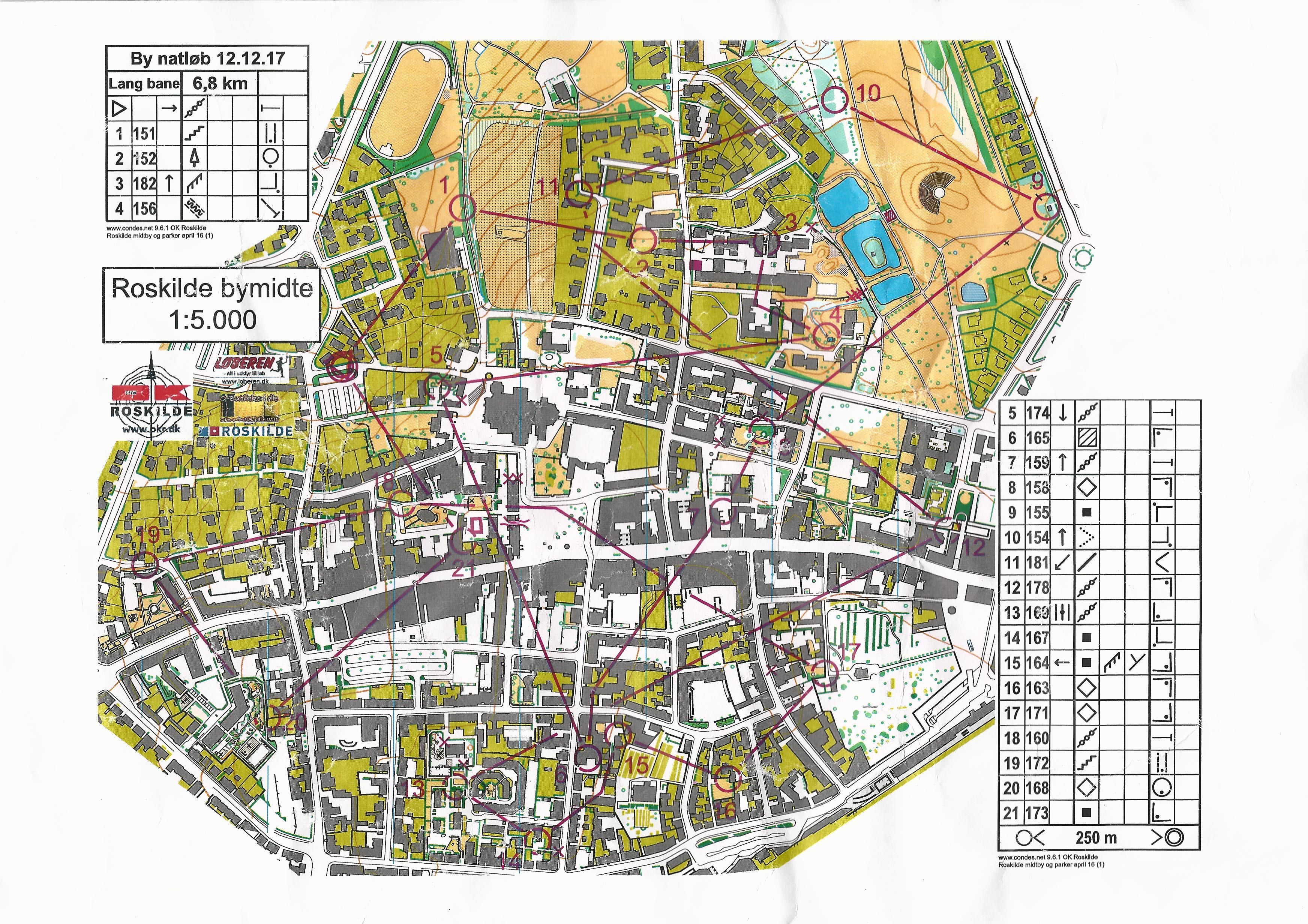 By natløb, Roskilde Bymidte, Lang Bane (2017-12-12)