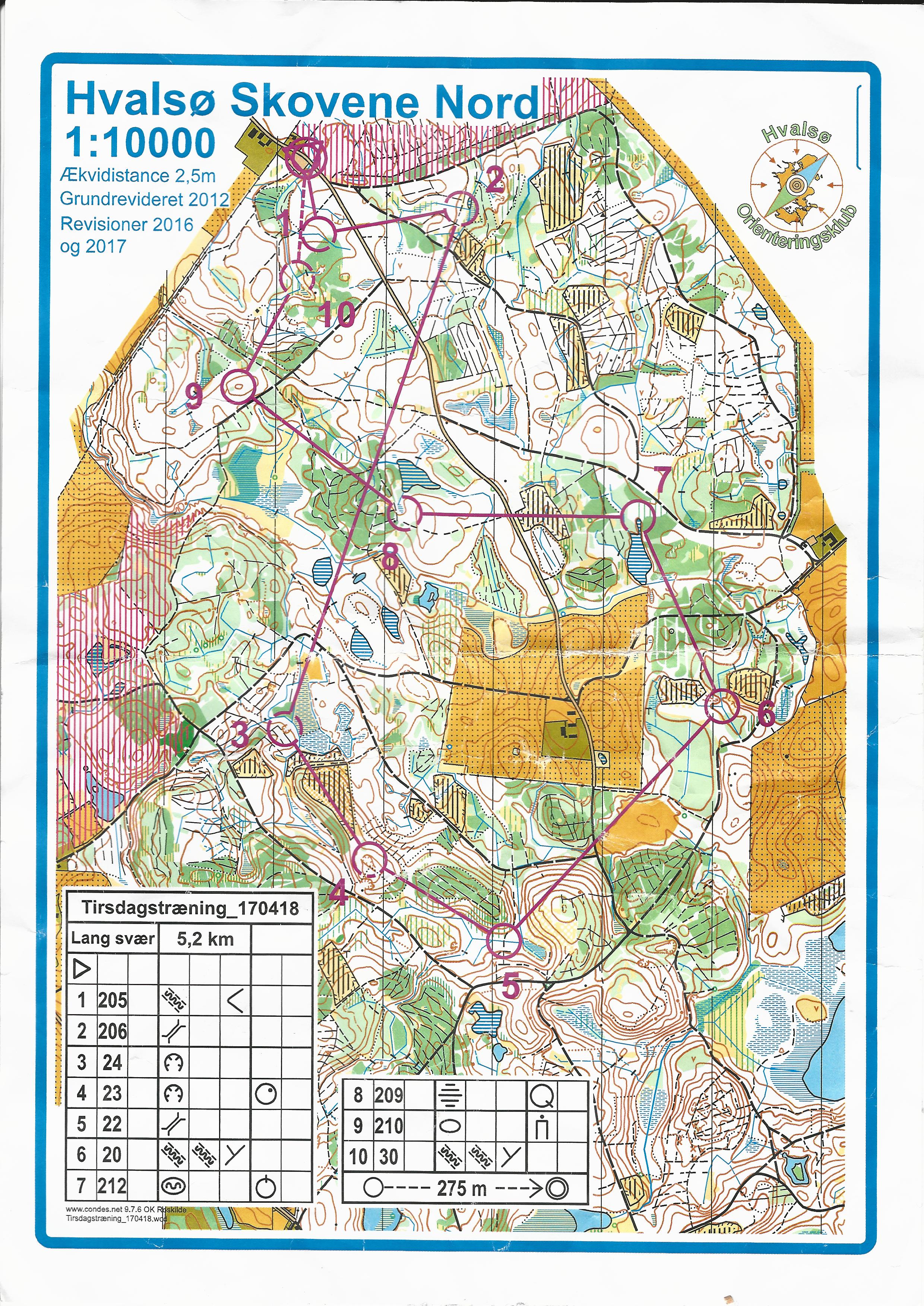 Træningsløb, Hvalsø Skovene Nord, Lang Svær (2018-04-17)