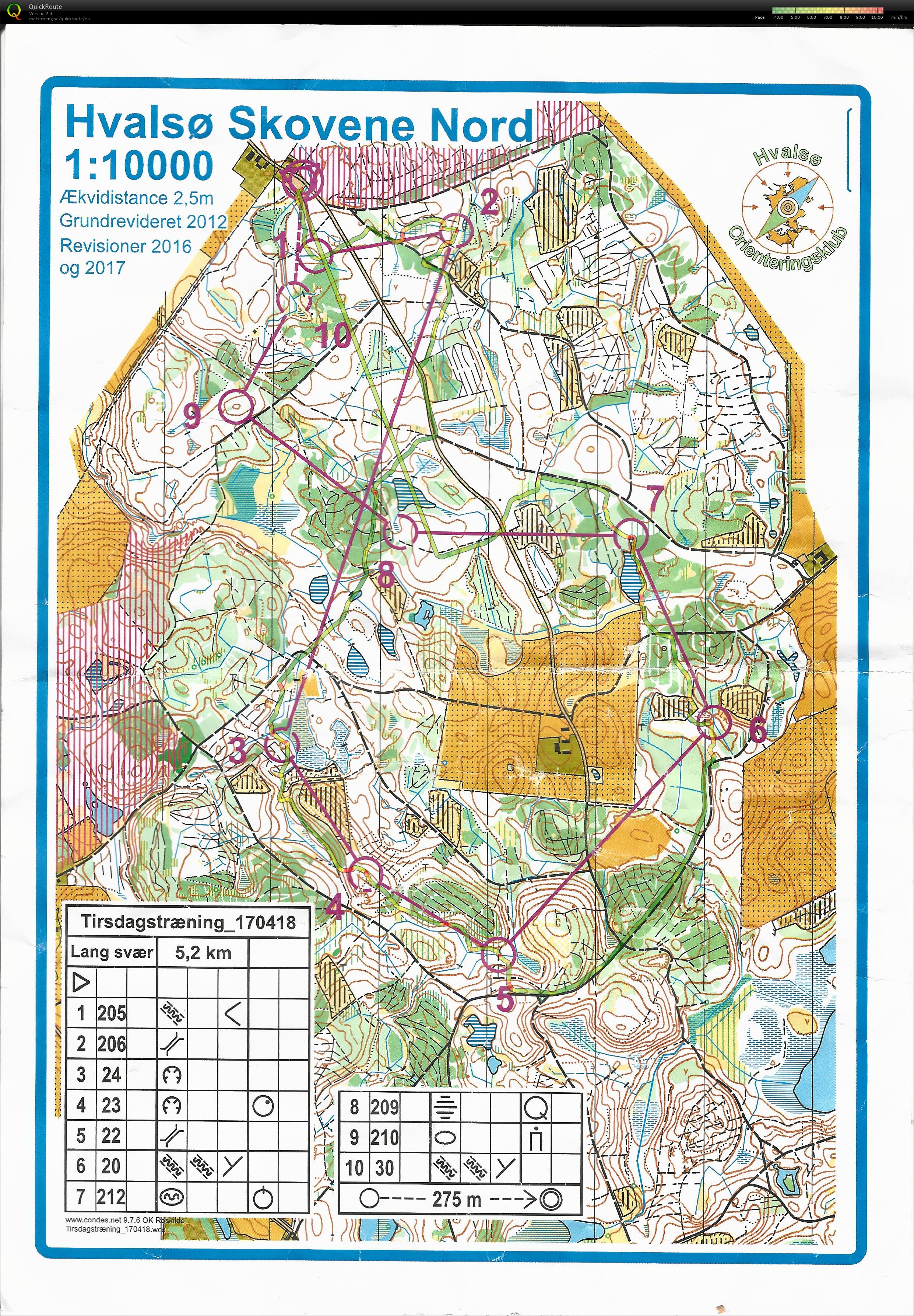 Træningsløb, Hvalsø Skovene Nord, Lang Svær (2018-04-17)