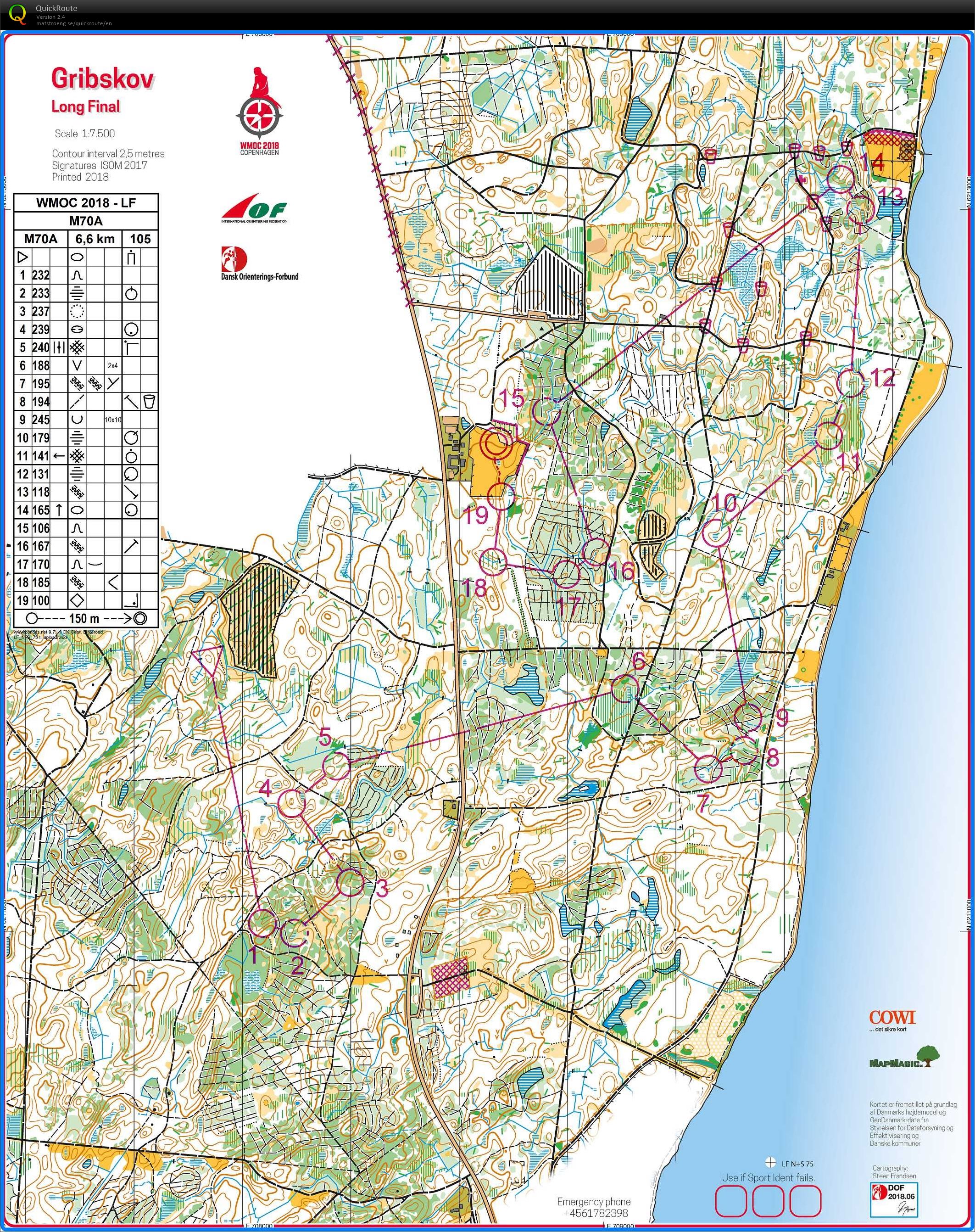 WMOC Long Final M70A (13/07/2018)