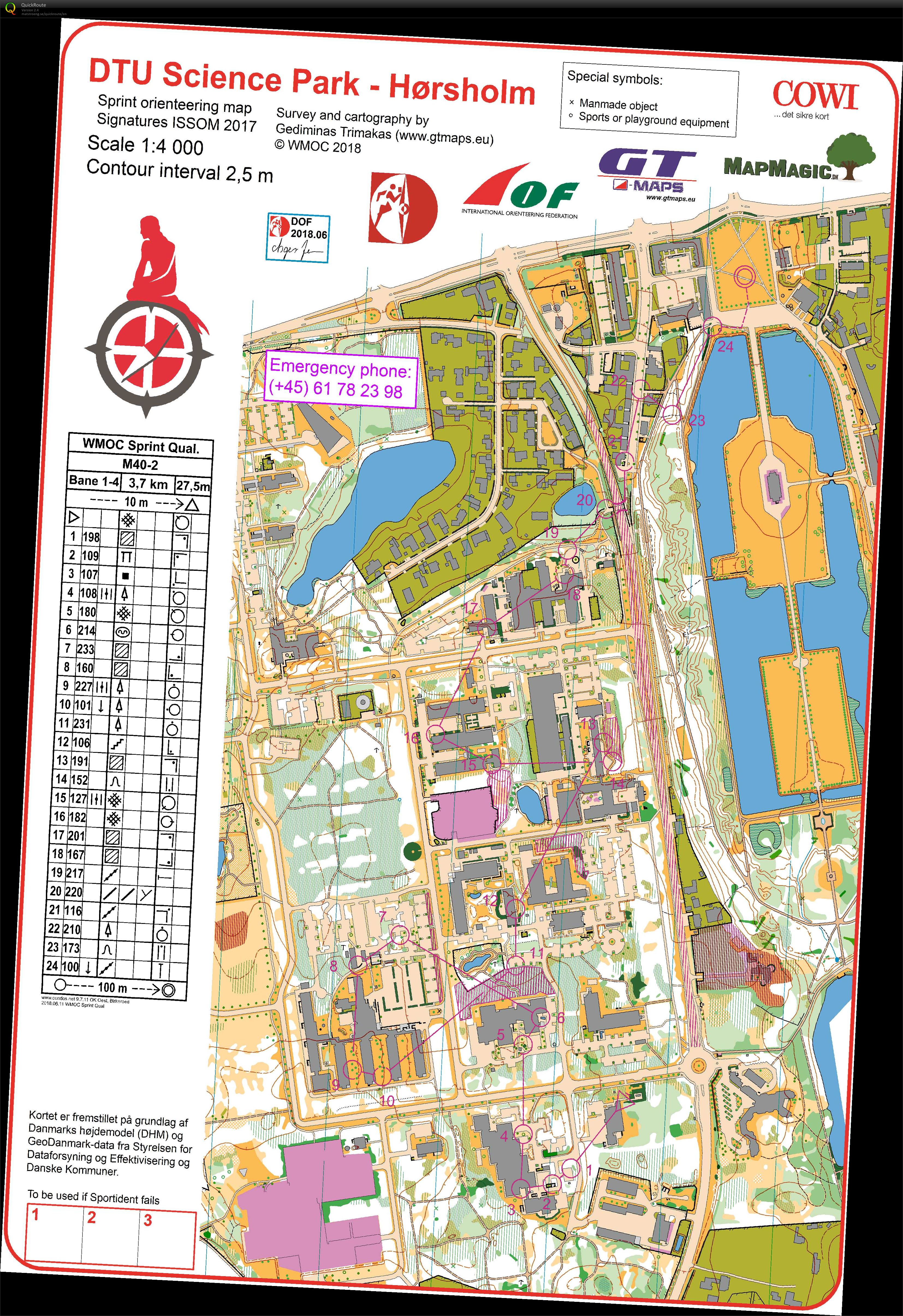 WMOC Sprint Qualification M40 (2018-07-07)