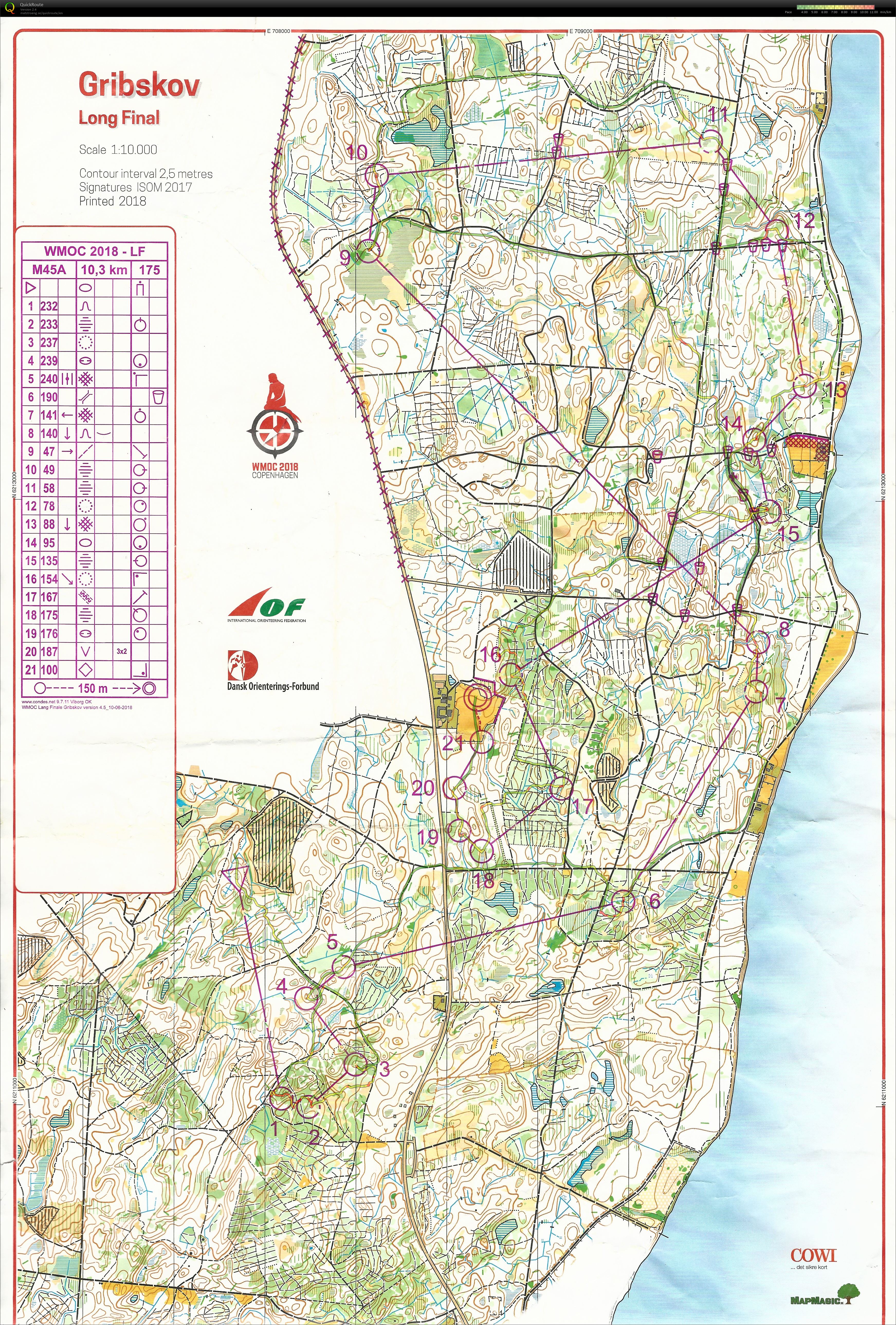 WMOC 2018 Long Final, Grib Skov, M45A (2018-07-13)