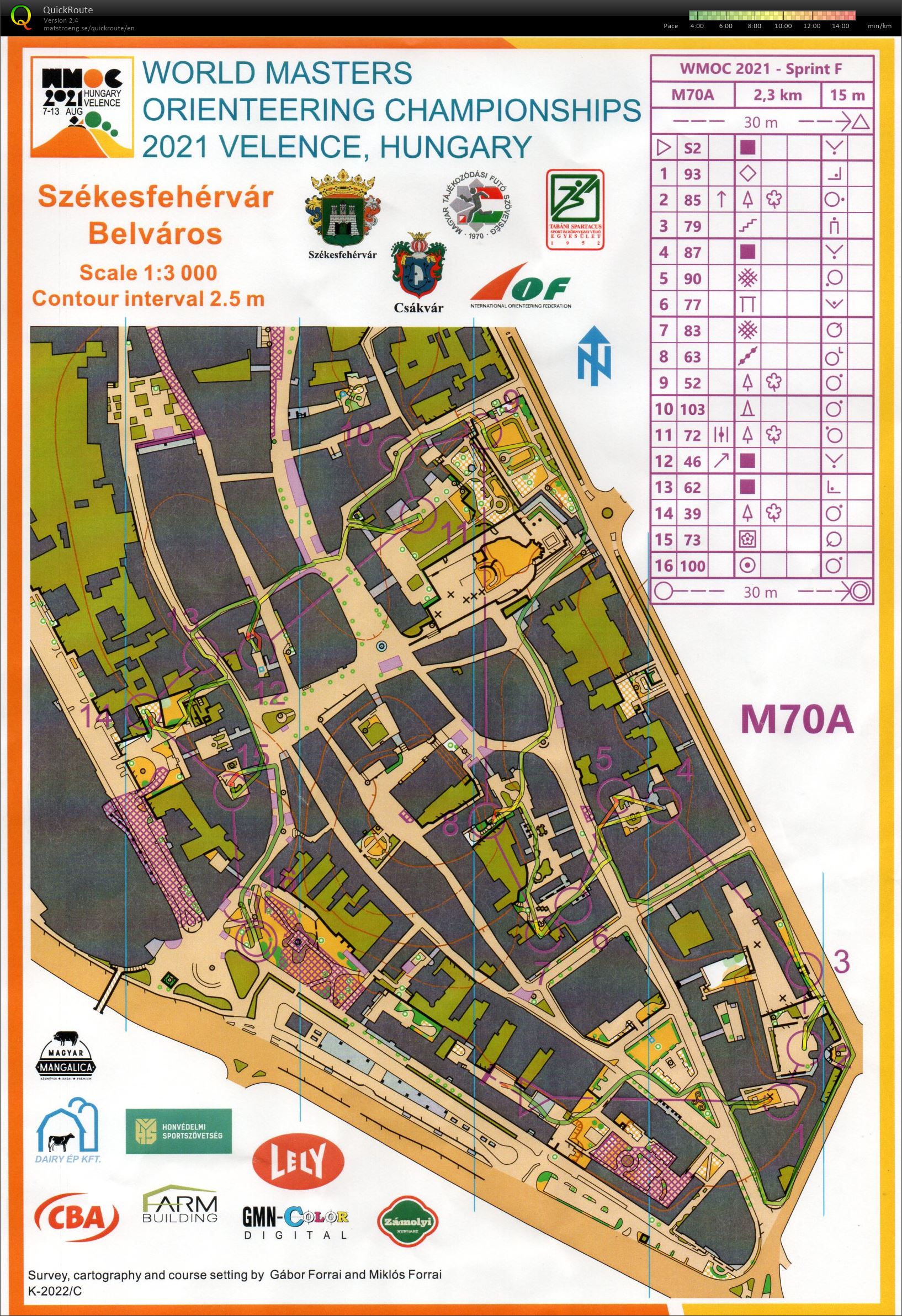 WMOC sprint finale M70A (08/08/2021)