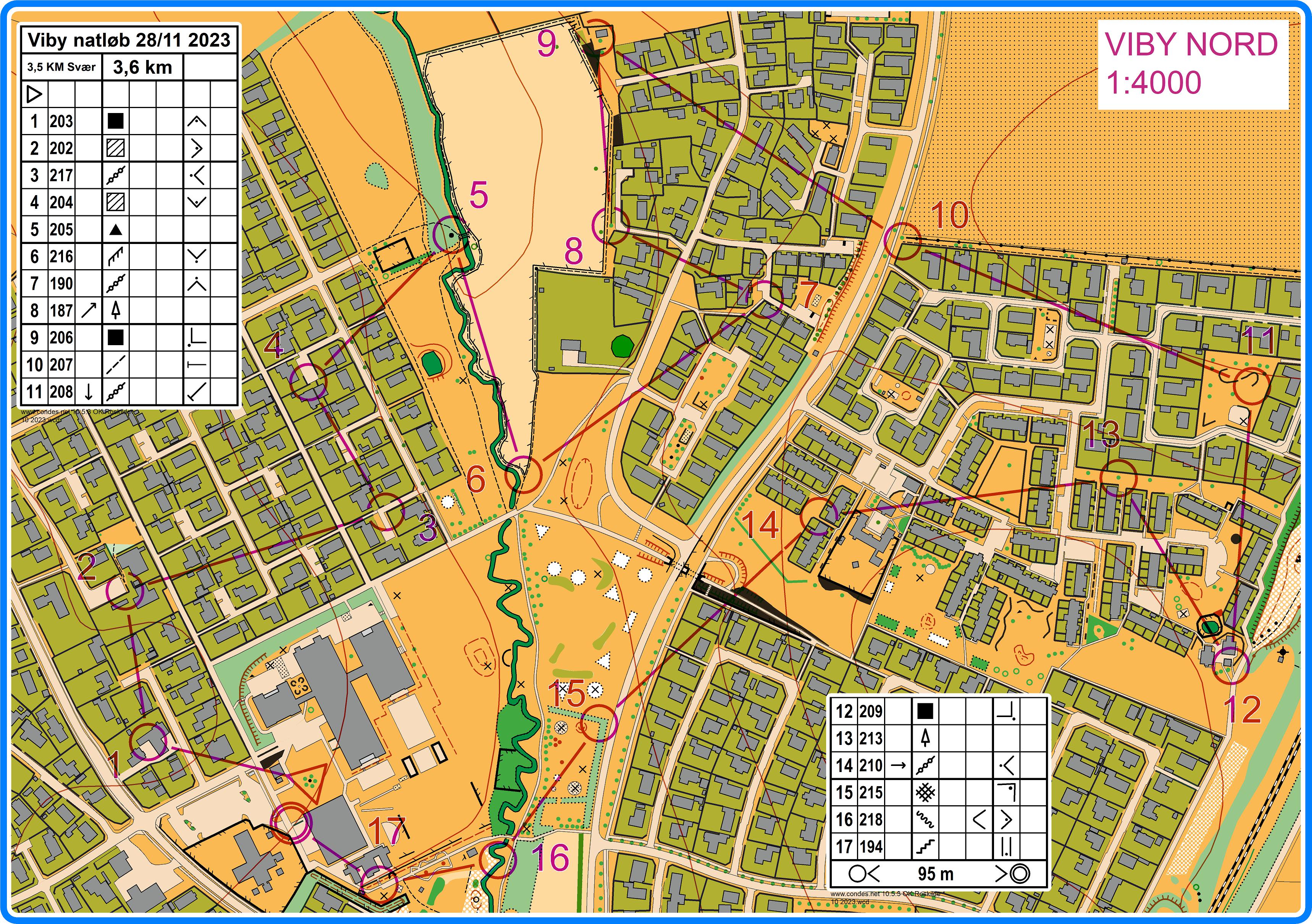 Byorientering i Viby, kort bane (2023-11-28)