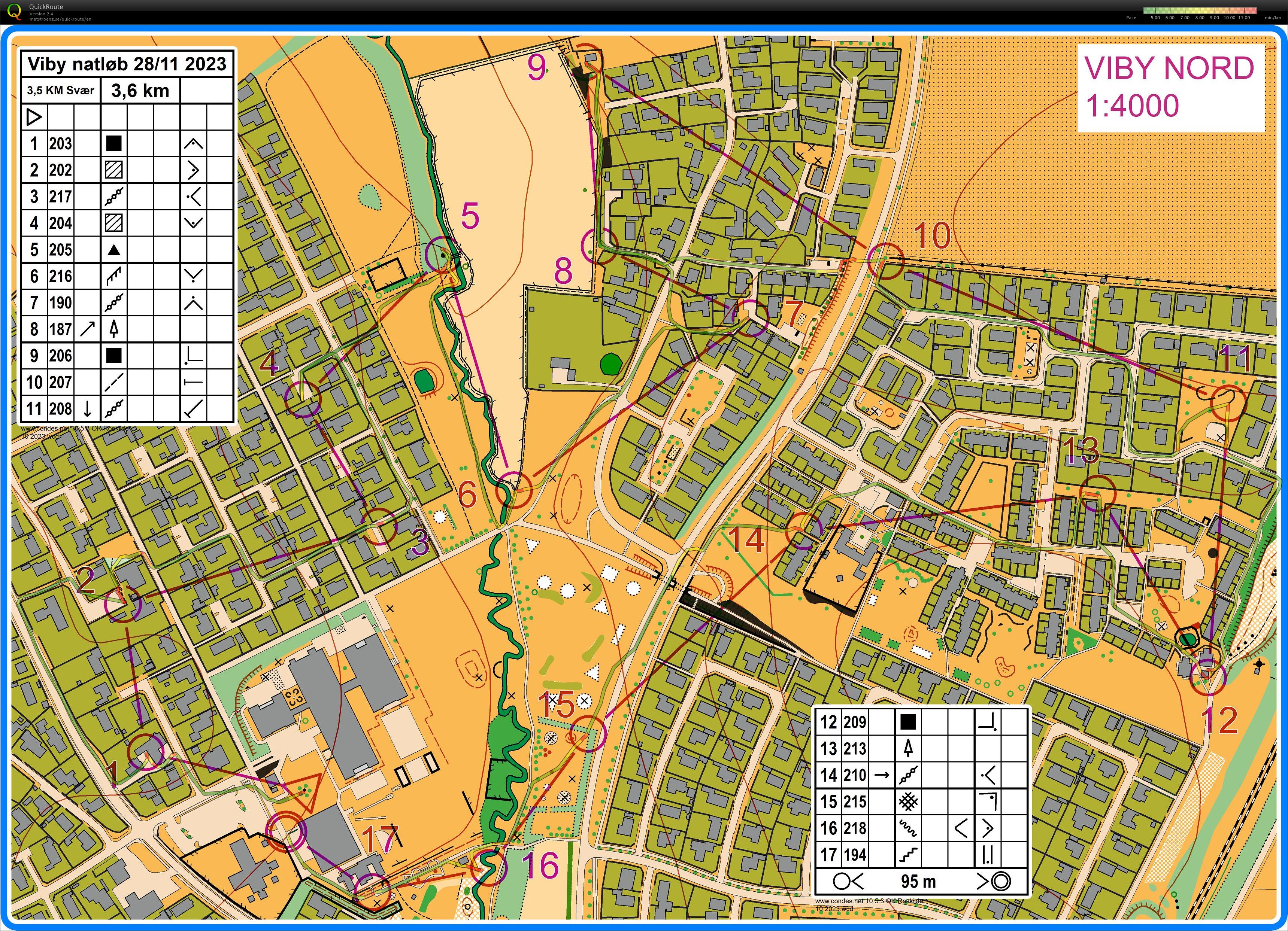 Byorientering i Viby, kort bane (2023-11-28)