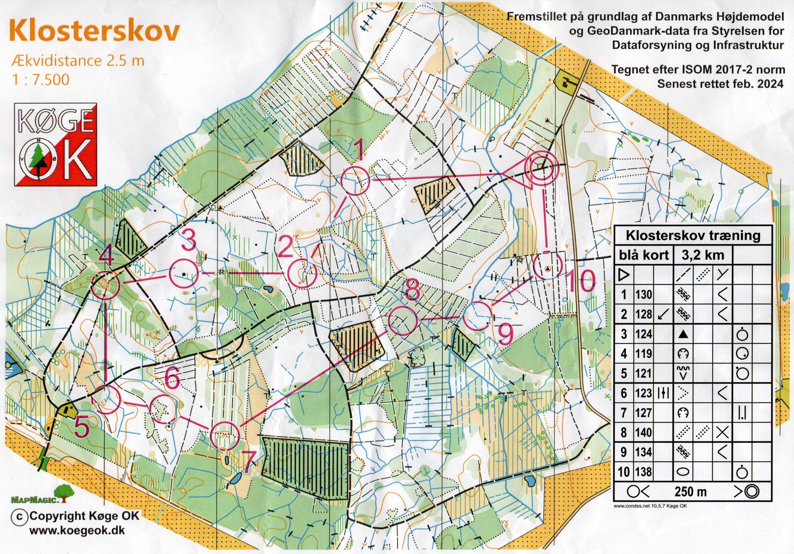 Klosterskov træning, blå kort (19.03.2024)