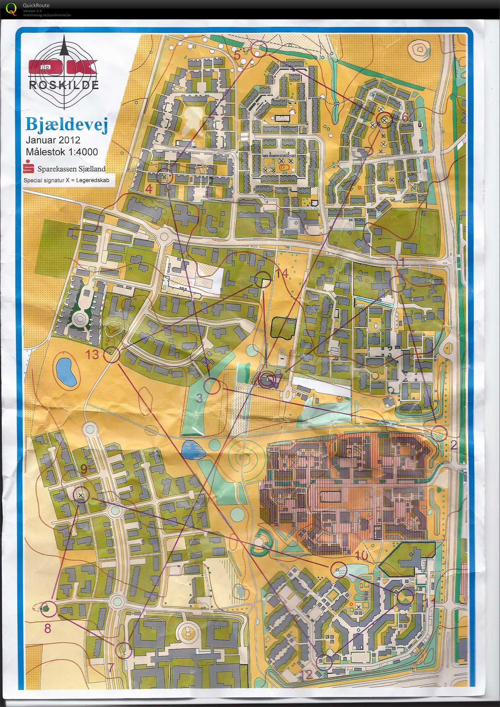 Natløbstræning Roskilde, Bane "lang", 5,1 km (24.01.2012)