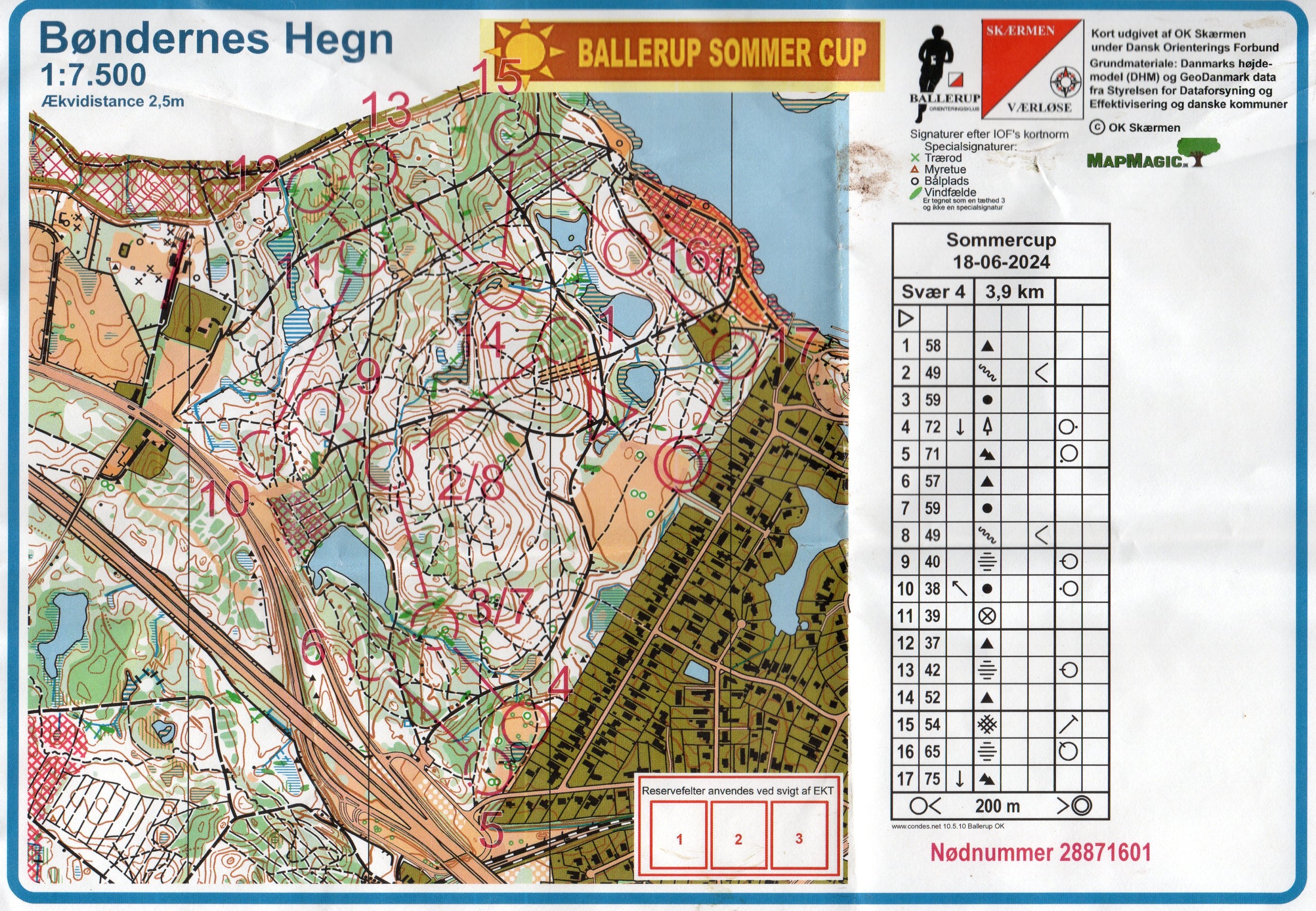 Ballerup Sommer Cup 2. afdeling. Bane svær 4 km. (18-06-2024)