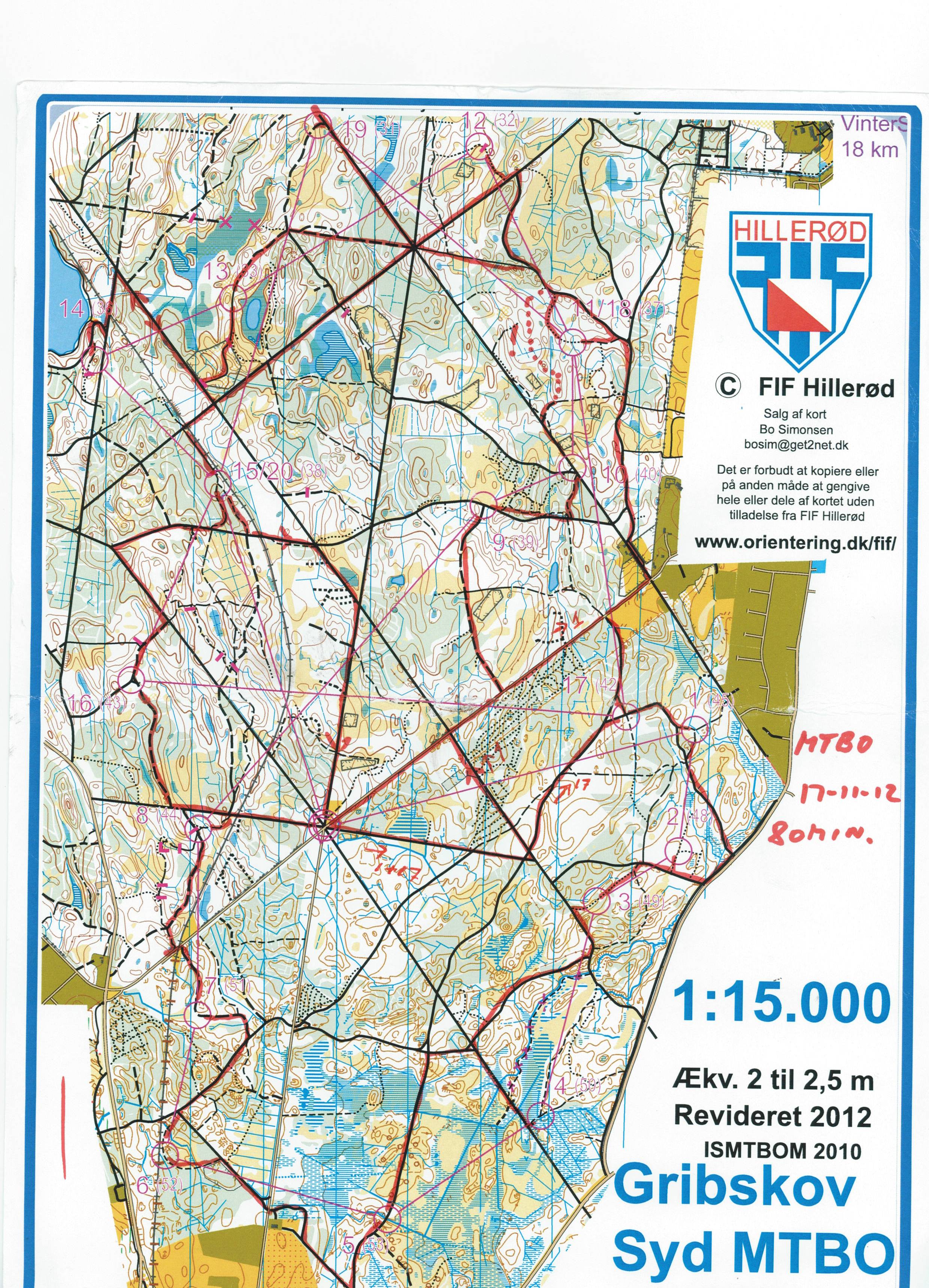 MTBO Grib Skov (17.11.2012)