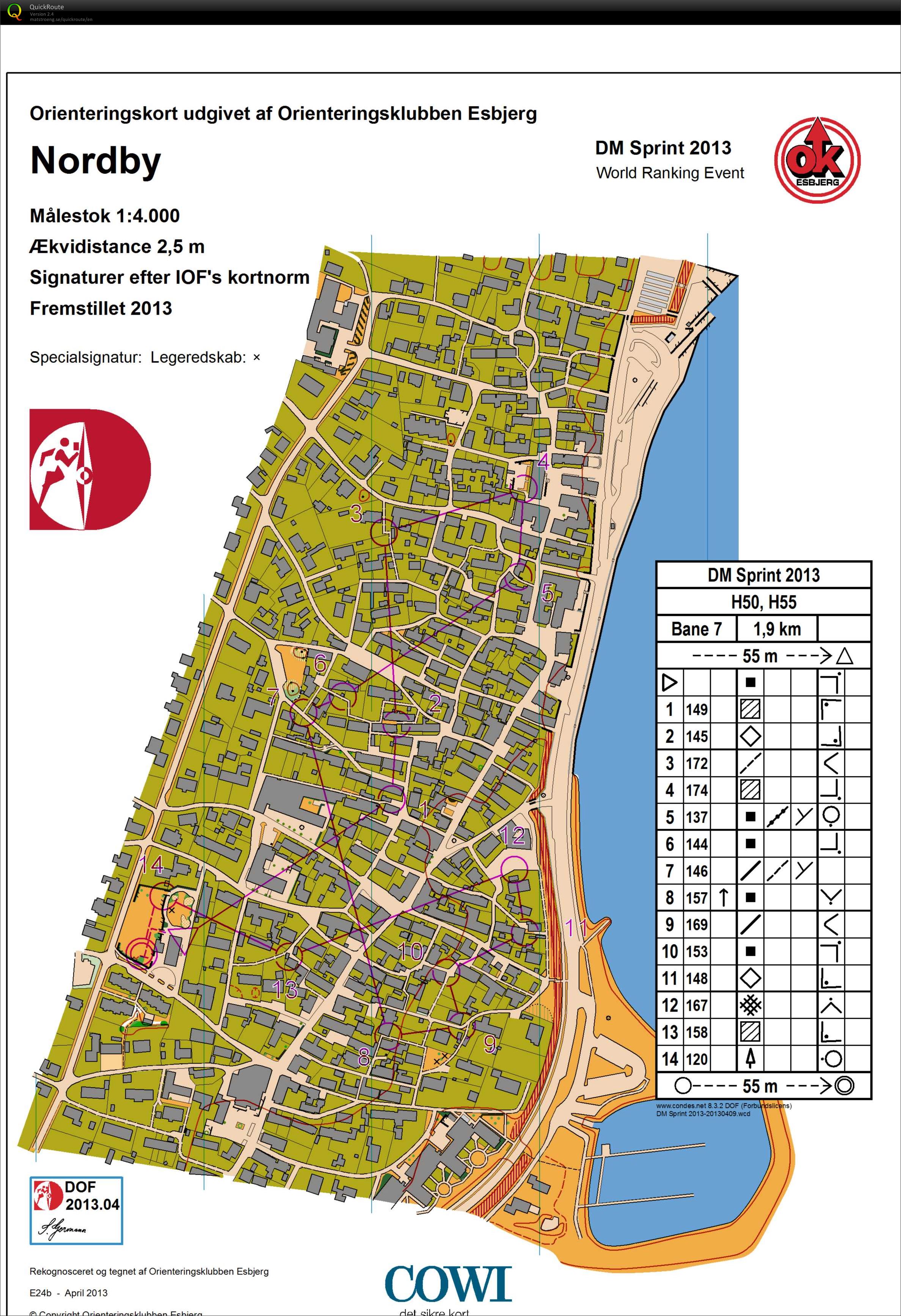 DM sprint Nordby (Fanø) H50 2013 (2013-04-20)